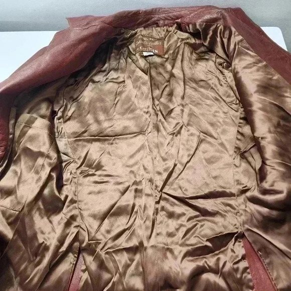 Vintage Grais Angel skin cabretta leather Brown leather jacket women's 40/ L - Picture 8 of 10
